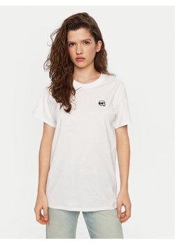 KARL LAGERFELD T-Shirt A1W17025 Biały Relaxed Fit ze sklepu MODIVO w kategorii Bluzki damskie - zdjęcie 182626769