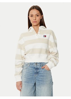 Tommy Jeans Bluza DW0DW19409 Beżowy Relaxed Fit ze sklepu MODIVO w kategorii Bluzy damskie - zdjęcie 182626926
