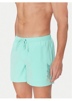 Quiksilver Szorty kąpielowe Spl Fineline Volley 15 EQYJV04141 Turkusowy Regular Fit ze sklepu MODIVO w kategorii Kąpielówki - zdjęcie 182627035