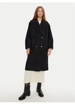 Munthe Płaszcz wełniany Telly 243153324340 Granatowy Loose Fit - id: 0000304135439 - marki Munthe - 182627249 Munthe Płaszcz wełniany Telly 243153324340 Granatowy Loose Fit ze sklepu MODIVO w kategorii Płaszcze damskie - zdjęcie 182627249