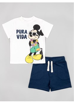 Zippy Komplet t-shirt i spodenki Myszka Miki ZBBAP0602 23002 Biały Regular Fit ze sklepu MODIVO w kategorii Komplety niemowlęce - zdjęcie 182627317