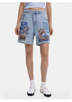 Desigual Szorty jeansowe Inidan 25SWDD24 Niebieski Straight Fit ze sklepu MODIVO w kategorii Szorty - zdjęcie 182627569