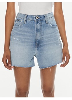 Pepe Jeans Szorty jeansowe A-Line Short Uhw PL801112RH3 Niebieski Slim Fit ze sklepu MODIVO w kategorii Szorty - zdjęcie 182627945