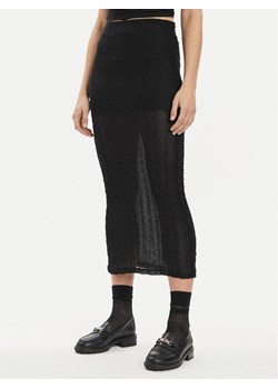 Gina Tricot Spódnica midi 21596 Czarny Regular Fit ze sklepu MODIVO w kategorii Spódnice - zdjęcie 182628267