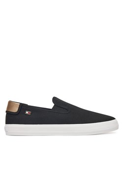 Tommy Hilfiger Tenisówki Vulc Canvas Slip-On Sneaker FW0FW08645 Czarny ze sklepu MODIVO w kategorii Trampki damskie - zdjęcie 182628427