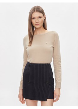 Tommy Hilfiger Sweter WW0WW40099 Beżowy Regular Fit ze sklepu MODIVO w kategorii Swetry damskie - zdjęcie 182628688