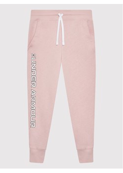 Under Armour Spodnie dresowe Ua Rival 1356487 Różowy Tapered Fit ze sklepu MODIVO w kategorii Spodnie dziewczęce - zdjęcie 182628766