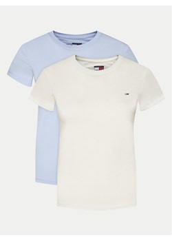 Tommy Jeans Komplet 2 t-shirtów DW0DW21366 Kolorowy Slim Fit ze sklepu MODIVO w kategorii Bluzki damskie - zdjęcie 182628778