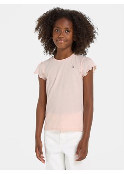 Tommy Hilfiger T-Shirt Essential KG0KG07052 D Różowy Regular Fit - id: 0000303425647 - marki Tommy Hilfiger - 182629187 Tommy Hilfiger T-Shirt Essential KG0KG07052 D Różowy Regular Fit ze sklepu MODIVO w kategorii Bluzki dziewczęce - zdjęcie 182629187