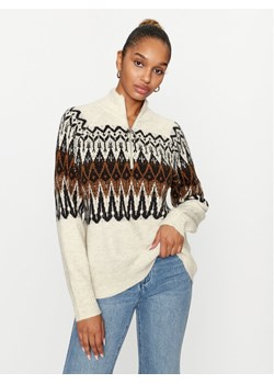 Vila Sweter 14088243 Écru Regular Fit ze sklepu MODIVO w kategorii Swetry damskie - zdjęcie 182629295