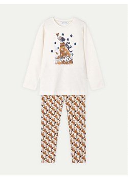 Mayoral Komplet bluzka i legginsy 4713 Beżowy Regular Fit ze sklepu MODIVO w kategorii Komplety dziewczęce - zdjęcie 182629447