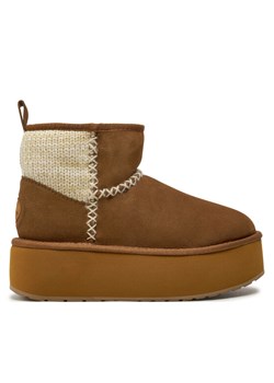 EMU Australia Śniegowce Stinger Knit Flatform W13143 Beżowy ze sklepu MODIVO w kategorii Śniegowce damskie - zdjęcie 182629495