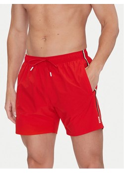 BOSS Szorty kąpielowe Iconic 50491594 Czerwony Regular Fit ze sklepu MODIVO w kategorii Kąpielówki - zdjęcie 182629545