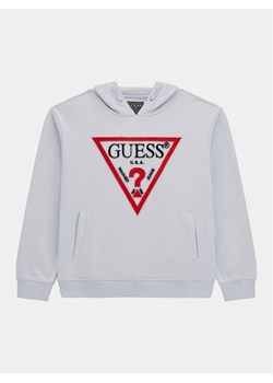 Guess Bluza L4RQ23 KAD74 Błękitny Regular Fit ze sklepu MODIVO w kategorii Bluzy chłopięce - zdjęcie 182629879