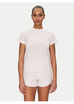 Guess T-Shirt V4YI21 KCDH1 Różowy Slim Fit ze sklepu MODIVO w kategorii Bluzki damskie - zdjęcie 182629889