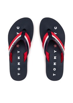 Tommy Hilfiger Japonki Tommy Loves Ny Beach Sandal FW0FW02370 Granatowy ze sklepu MODIVO w kategorii Klapki damskie - zdjęcie 182629998