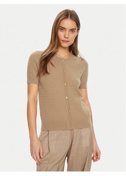 Tommy Hilfiger Kardigan WW0WW43958 Khaki Regular Fit ze sklepu MODIVO w kategorii Swetry damskie - zdjęcie 182630028