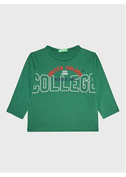 United Colors Of Benetton Bluzka 3VR5G106B Zielony Regular Fit - id: 0000301247968 - marki United Colors Of Benetton - 182630057 United Colors Of Benetton Bluzka 3VR5G106B Zielony Regular Fit ze sklepu MODIVO w kategorii T-shirty chłopięce - zdjęcie 182630057