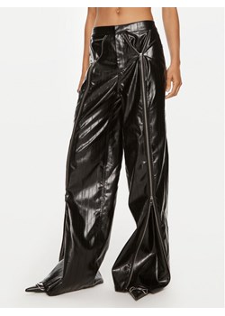 ROTATE Spodnie z imitacji skóry Dixie 112960100 Czarny Wide Leg ze sklepu MODIVO w kategorii Spodnie damskie - zdjęcie 182630119