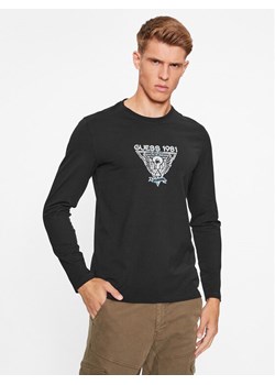 Guess Longsleeve M3BI33 J1314 Czarny Slim Fit ze sklepu MODIVO w kategorii T-shirty męskie - zdjęcie 182630139
