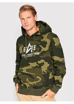 Alpha Industries Bluza Basic 178312C Zielony Regular Fit ze sklepu MODIVO w kategorii Bluzy męskie - zdjęcie 182630419