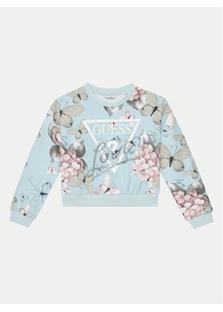 Guess Bluza J5RQ06 KA6R4 Błękitny Regular Fit ze sklepu MODIVO w kategorii Bluzy dziewczęce - zdjęcie 182630477