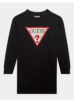 Guess Sukienka codzienna J3YK20 KA6R3 Czarny Regular Fit ze sklepu MODIVO w kategorii Sukienki dziewczęce - zdjęcie 182630765