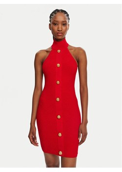 Balmain Sukienka koktajlowa DF0R3236KH58 Czerwony Slim Fit ze sklepu MODIVO w kategorii Sukienki - zdjęcie 182630767