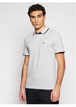 Jack&Jones Polo Paulos 12136668 Szary Slim Fit ze sklepu MODIVO w kategorii T-shirty męskie - zdjęcie 182631005
