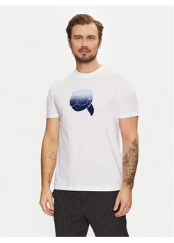 KARL LAGERFELD T-Shirt 755426 551242 Biały Regular Fit ze sklepu MODIVO w kategorii T-shirty męskie - zdjęcie 182631218