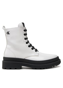 Calvin Klein Jeans Trapery Lace-Up Bootie V4A5-81031-1453 S Biały ze sklepu MODIVO w kategorii Buty zimowe dziecięce - zdjęcie 182631229