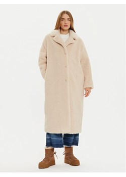 Guess Futro New Alina W3BL86 WF2C2 Beżowy Regular Fit ze sklepu MODIVO w kategorii Futra damskie - zdjęcie 182631236