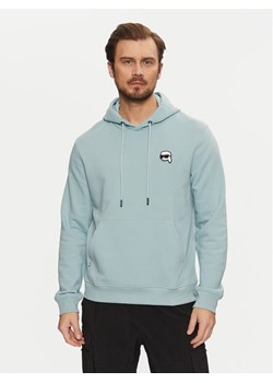 KARL LAGERFELD Bluza 705711 551900 Błękitny Regular Fit ze sklepu MODIVO w kategorii Bluzy męskie - zdjęcie 182631258
