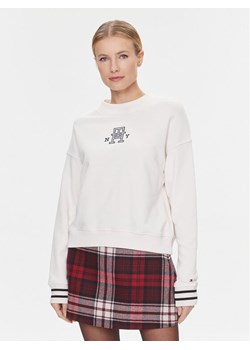 Tommy Hilfiger Bluza Varsity WW0WW39369 Écru Regular Fit ze sklepu MODIVO w kategorii Bluzy damskie - zdjęcie 182631307
