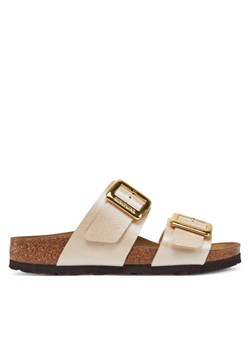 Birkenstock Klapki Sydney Cushion Buckle 1029492 Écru ze sklepu MODIVO w kategorii Klapki damskie - zdjęcie 182631399
