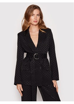 KARL LAGERFELD Marynarka Monogram 221W1405 Czarny Regular Fit ze sklepu MODIVO w kategorii Marynarki damskie - zdjęcie 182631425