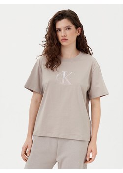 Calvin Klein Jeans T-Shirt Monologo J20J224798 Szary Relaxed Fit ze sklepu MODIVO w kategorii Bluzki damskie - zdjęcie 182631785