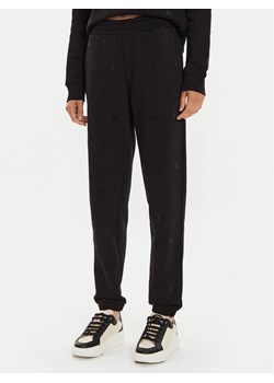 KARL LAGERFELD Spodnie dresowe 246W1009 Czarny Regular Fit ze sklepu MODIVO w kategorii Spodnie damskie - zdjęcie 182632025