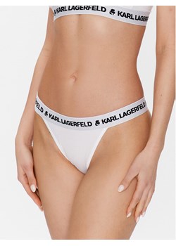 KARL LAGERFELD Figi brazylijskie Logo 225W2127 Biały ze sklepu MODIVO w kategorii Majtki damskie - zdjęcie 182632199