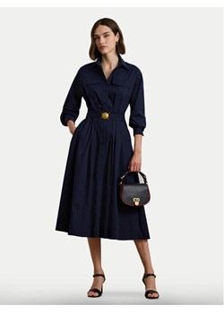 LAUREN RALPH LAUREN Sukienka koszulowa 250957121001 Granatowy Regular Fit ze sklepu MODIVO w kategorii Sukienki - zdjęcie 182632289