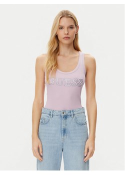 Guess Top W5GP29 KA0H1 Różowy Regular Fit ze sklepu MODIVO w kategorii Bluzki damskie - zdjęcie 182632307