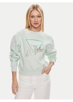 Guess Bluza Icon W4GQ09 KB681 Zielony Relaxed Fit ze sklepu MODIVO w kategorii Bluzy damskie - zdjęcie 182632649
