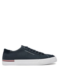 Tommy Hilfiger Tenisówki Core Corporate Vulc Canvas FM0FM05398 Granatowy - id: 0000305154712 - marki Tommy Hilfiger - 182632756 Tommy Hilfiger Tenisówki Core Corporate Vulc Canvas FM0FM05398 Granatowy ze sklepu MODIVO w kategorii Trampki męskie - zdjęcie 182632756