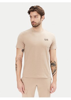 EA7 Emporio Armani T-Shirt 8NPT25 PJVPZ U6155 Beżowy Regular Fit ze sklepu MODIVO w kategorii T-shirty męskie - zdjęcie 182633077