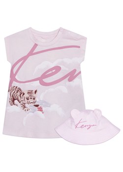Kenzo Kids Komplet sukienka i czapka K98105 Różowy Regular Fit ze sklepu MODIVO w kategorii Sukienki niemowlęce - zdjęcie 182633089