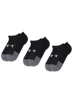 Under Armour Zestaw 3 par niskich skarpet unisex Heatgear No Show Sock 1346755-001 Czarny ze sklepu MODIVO w kategorii Skarpetki damskie - zdjęcie 182633205