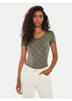 Guess T-Shirt W3BI53 J1314 Zielony Slim Fit ze sklepu MODIVO w kategorii Bluzki damskie - zdjęcie 182633266