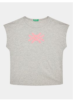 United Colors Of Benetton T-Shirt 3I1XC10C0 Szary Regular Fit ze sklepu MODIVO w kategorii Bluzki dziewczęce - zdjęcie 182633285