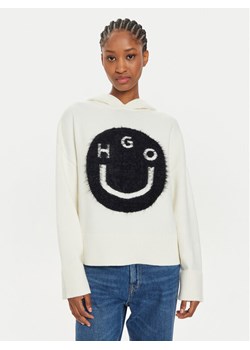 Hugo Sweter Suvany 50522510 Écru Regular Fit ze sklepu MODIVO w kategorii Swetry damskie - zdjęcie 182633665