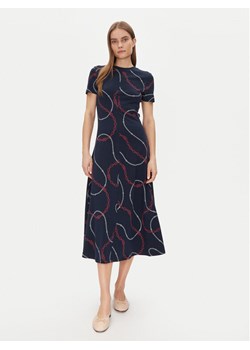 Tommy Hilfiger Sukienka codzienna Modern F&F Midi Dress WW0WW44547 Granatowy Regular Fit ze sklepu MODIVO w kategorii Sukienki - zdjęcie 182633706